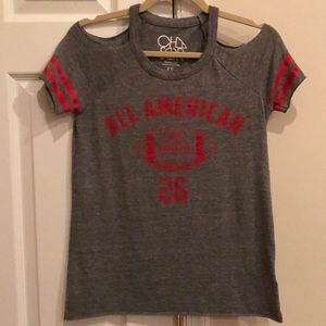 Chaser Cold Shoulder Graphic Tee